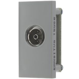 British General  Modular Isolated Coaxial TV / FM Socket Grey