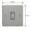 Varilight  20A 1-Gang 2-Pole Control Switch Brushed Steel with LED with Colour-Matched Inserts
