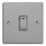 Varilight  20A 1-Gang 2-Pole Control Switch Brushed Steel with LED with Colour-Matched Inserts
