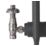 Arroll UK-18 15mm x 1/2" Black Nickel Angled Traditional Thermostatic Radiator Valve & Lockshield