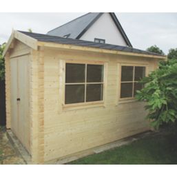 Shire Quantock 8' x 10' (Nominal) Apex Timber Log Cabin