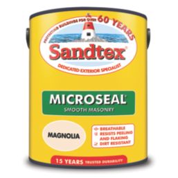 Sandtex 5Ltr Ultra Smooth Magnolia Masonry Paint