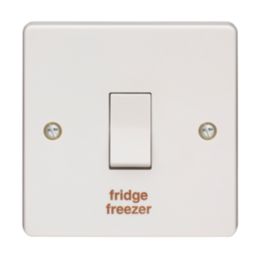 Crabtree Capital 20A 1-Gang DP Fridge Freezer Switch White