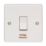 Crabtree Capital 20A 1-Gang DP Fridge Freezer Switch White