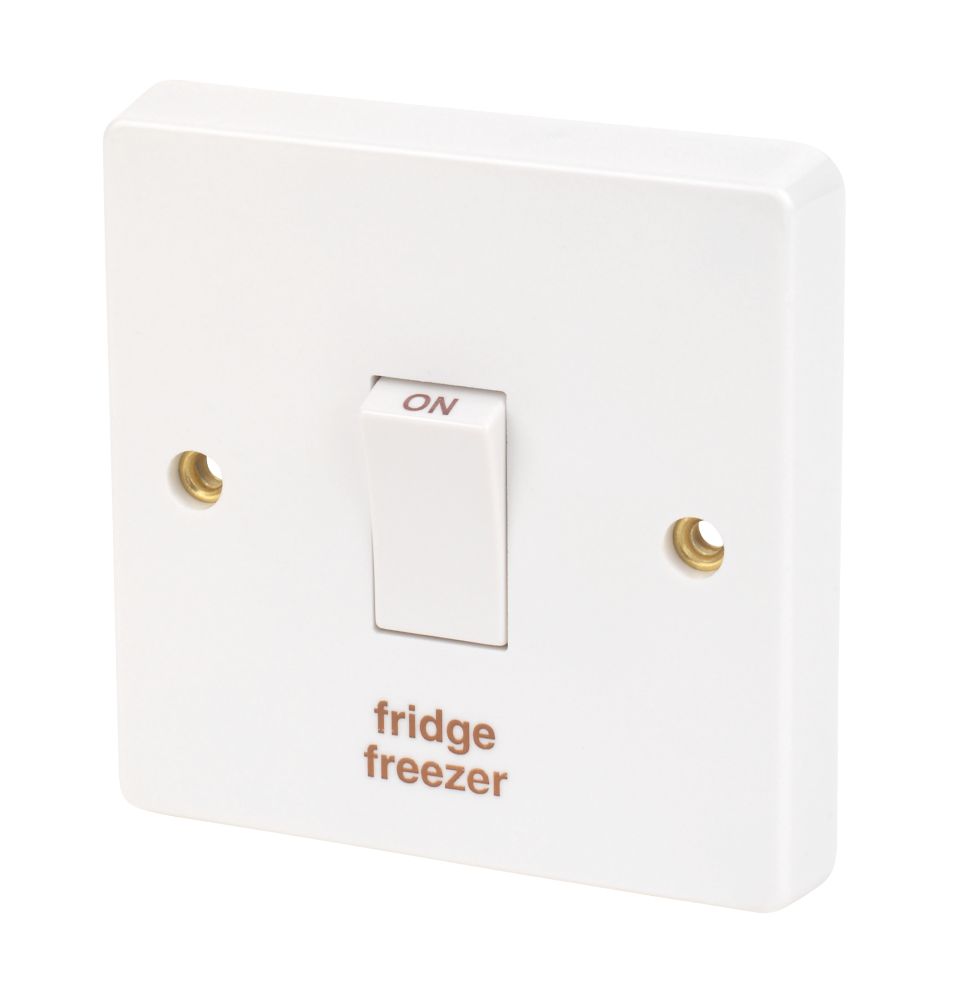 Crabtree Capital 20A 1-Gang DP Fridge Freezer Switch White