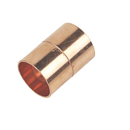 Flomasta  Copper End Feed Equal Couplers 22mm 2 Pack