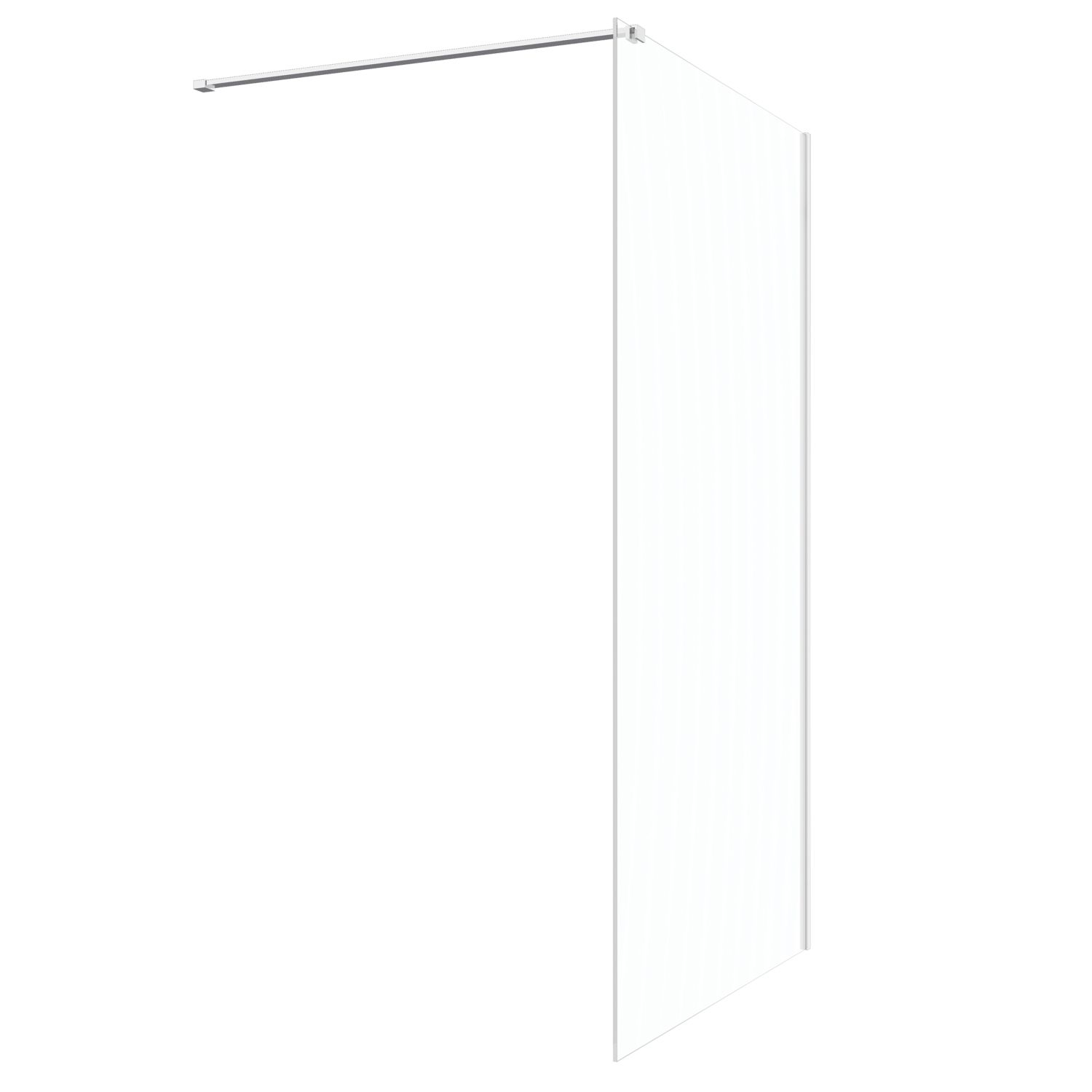 Palermo Semi-Framed Showerwall Glass Chrome 500mm x 1950mm (475AE)