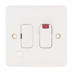 Hager Sollysta WMSSU83FON 13A Switched Fused Spur & Flex Outlet with LED White