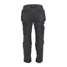 DEWALT Lubec Work Trousers Grey / Black 34" W 31" L