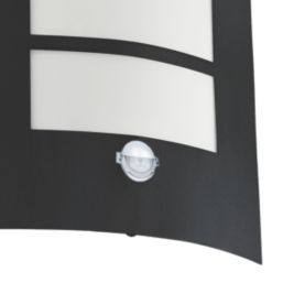 Eglo City Outdoor Wall Light With PIR Sensor Black
