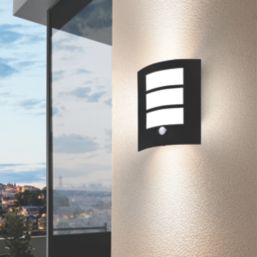 Eglo City Outdoor Wall Light With PIR Sensor Black