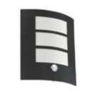 Eglo City Outdoor Wall Light With PIR Sensor Black