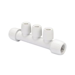 Hep2O  Plastic Push-Fit Reducing 3 Port Manifold 22mm x 15mm