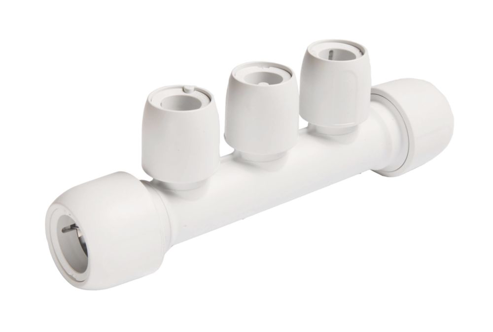 Hep2O  Plastic Push-Fit Reducing 3 Port Manifold 22mm x 15mm