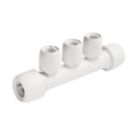 Hep2O  Plastic Push-Fit Reducing 3 Port Manifold 22mm x 15mm