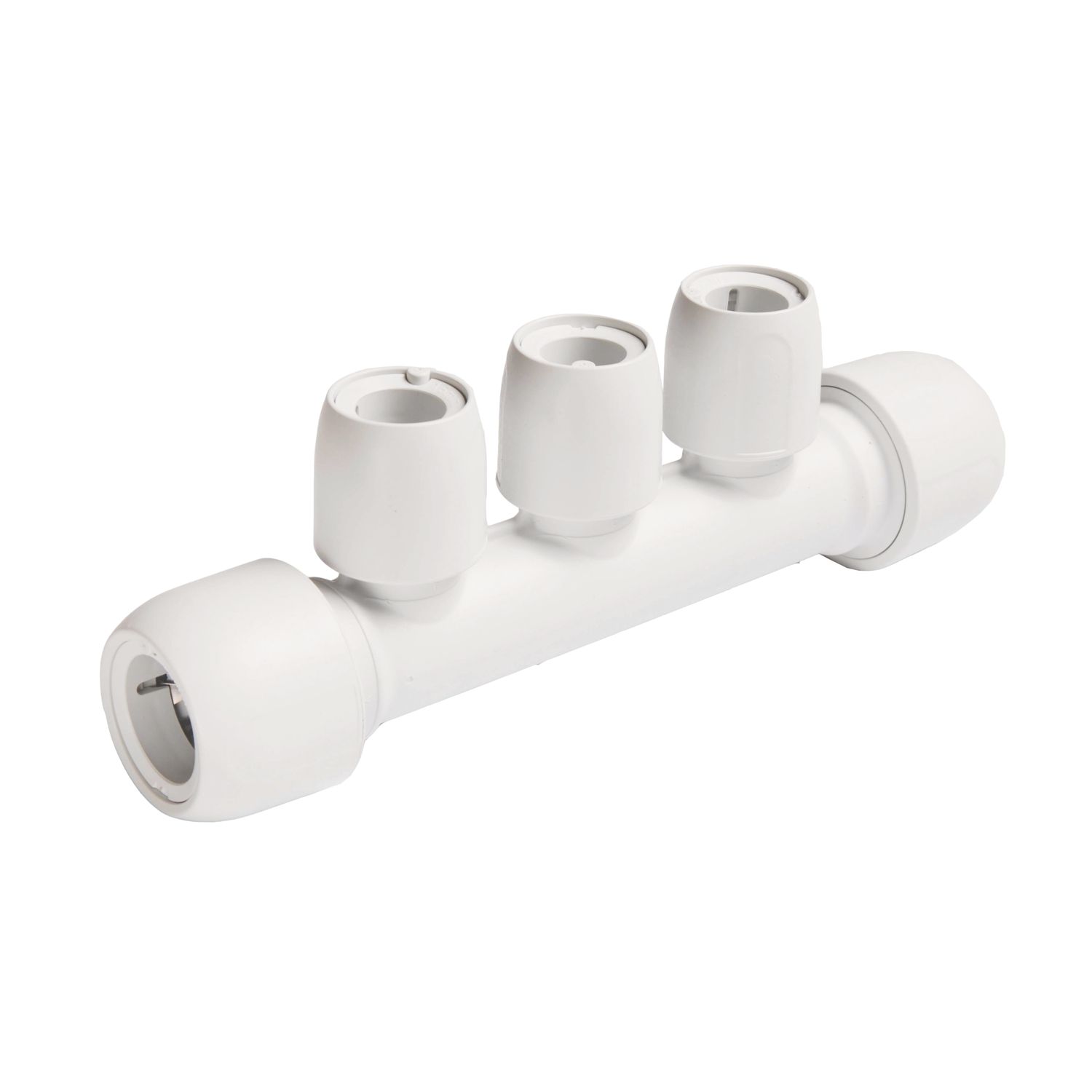 Hep2O Plastic Push-Fit Reducing 3 Port Manifold 22mm x 15mm (475FJ)
