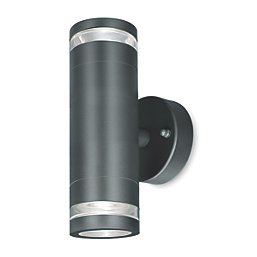 4lite Marinus Outdoor Up & Down Wall Light Anthracite Grey 2 Pack