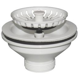 ETAL Sink Strainer Waste without Overflow White 90mm