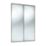 Spacepro Classic 2-Door Sliding Wardrobe Door Kit Nickel Frame Mirror Panel 1489mm x 2260mm