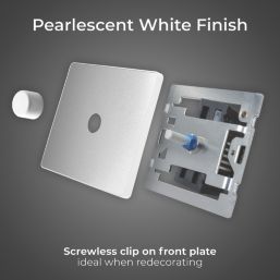 British General Evolve 1-Gang 2-Way LED Dimmer Switch  Pearlescent White with White Inserts