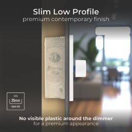 British General Evolve 1-Gang 2-Way LED Dimmer Switch  Pearlescent White with White Inserts