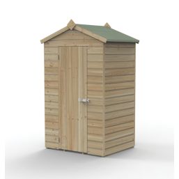 Forest Beckwood 4' x 3' (Nominal) Apex Shiplap Timber Shed with Base
