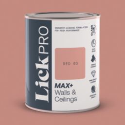 LickPro Max+ 1Ltr Red 03 Matt Emulsion  Paint