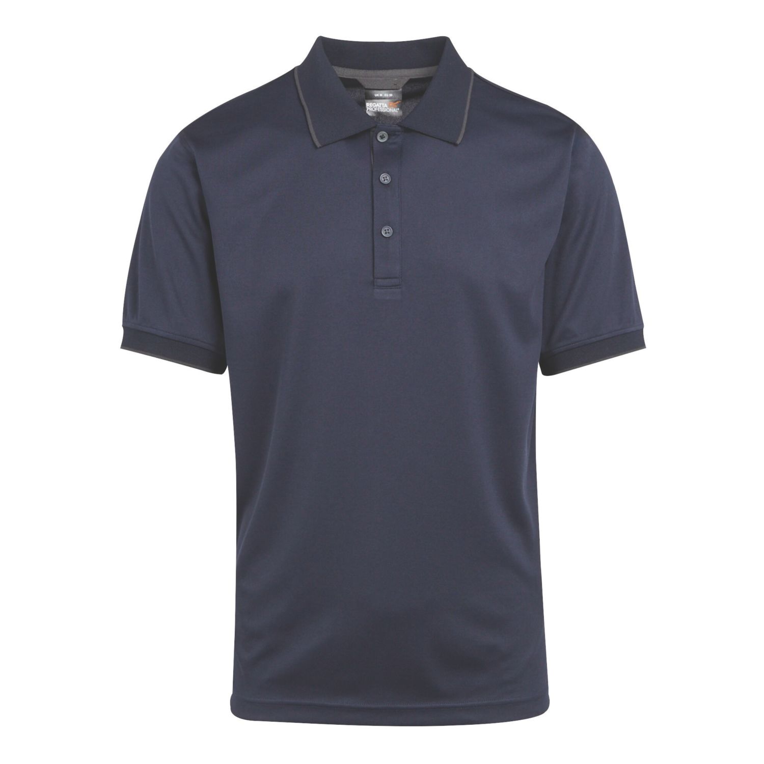 Regatta Navigate Short Sleeve Polo Shirt Navy/Seal Grey Medium 39.5" Chest (475TU)