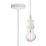 Knightsbridge Vintage 1.8m Pendant Set Light Fitting E27 Matt White 3 1/2"
