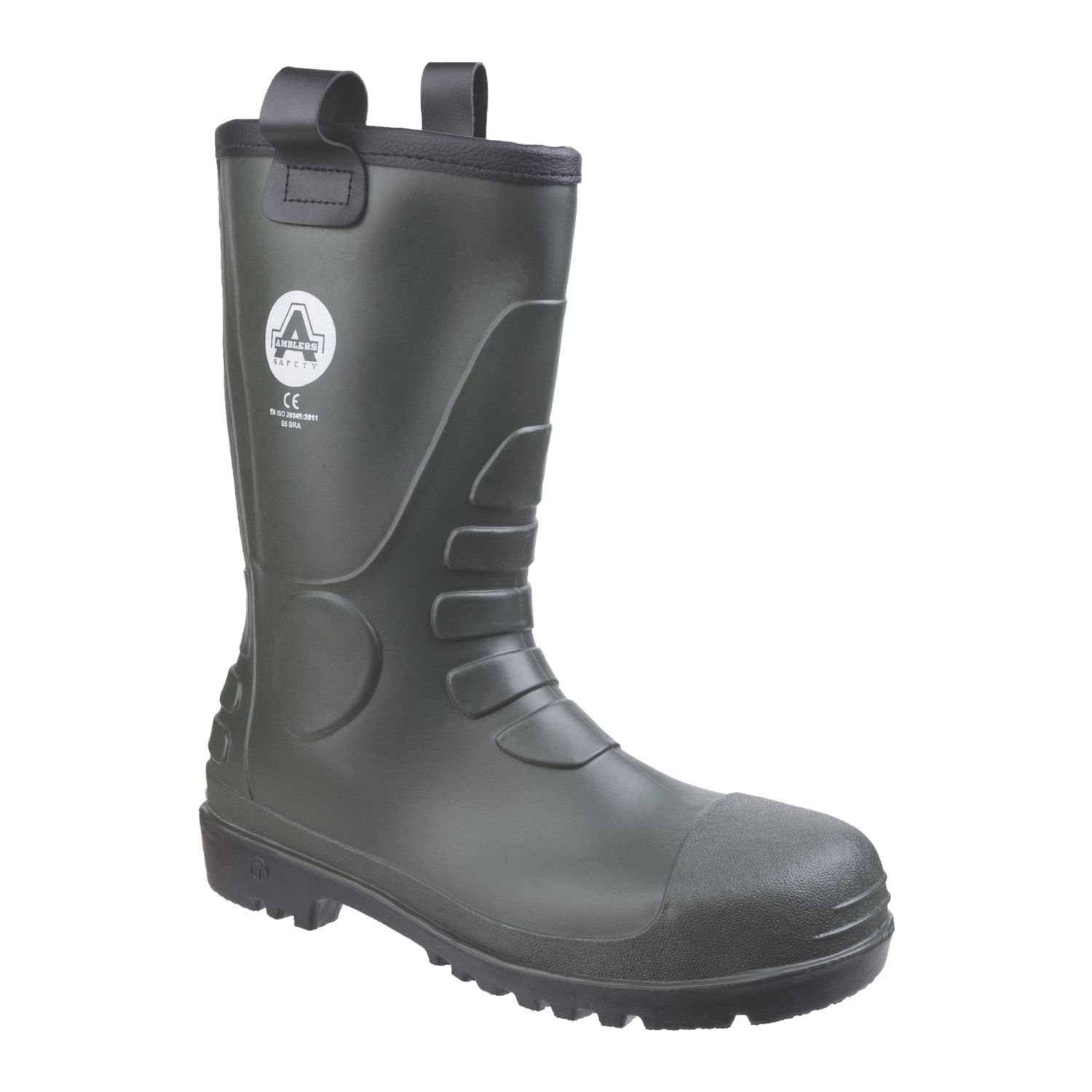 Amblers FS97 Size 12 Black Waterproof Steel Toe Cap Safety Dealer Boots (475XA)