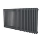Azur 600mm x 1190mm 3896BTU Anthracite Horizontal 2 Column Radiator