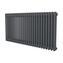 Azur 600mm x 1190mm 3896BTU Anthracite Horizontal 2 Column Radiator