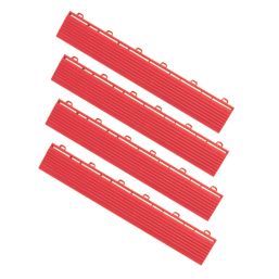 Swisstrax Ribtrax Pro Vented Garage Floor Tile Ramp Racing Red 400mm x 63mm 4 Pack