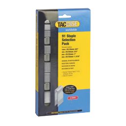 Tacwise 91 Series Staples Selection Pack Galvanised 2800 Pcs