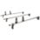 Van Guard VG309-3SWB Ford Transit Connect 2014 - 2024 ULTI Van Roof Bars 1400mm