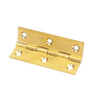 Self-Colour  Solid Drawn Brass Hinge 76 x 41mm 2 Pack