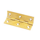 Self-Colour  Solid Drawn Brass Hinge 76mm x 41mm 2 Pack