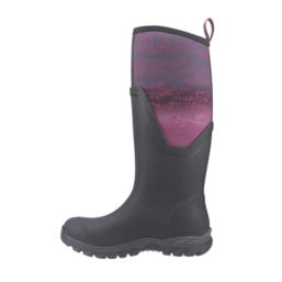 Muck Boots Arctic Sport II Tall Size 9 Womens Black & Magenta Non Safety Wellies