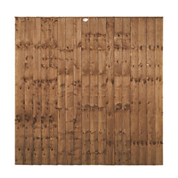 Forest Vertical Board Closeboard  Garden Fencing Panel Dark Brown 6' x 6' Pack of 20