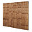 Forest Vertical Board Closeboard  Garden Fencing Panel Dark Brown 6' x 6' Pack of 20
