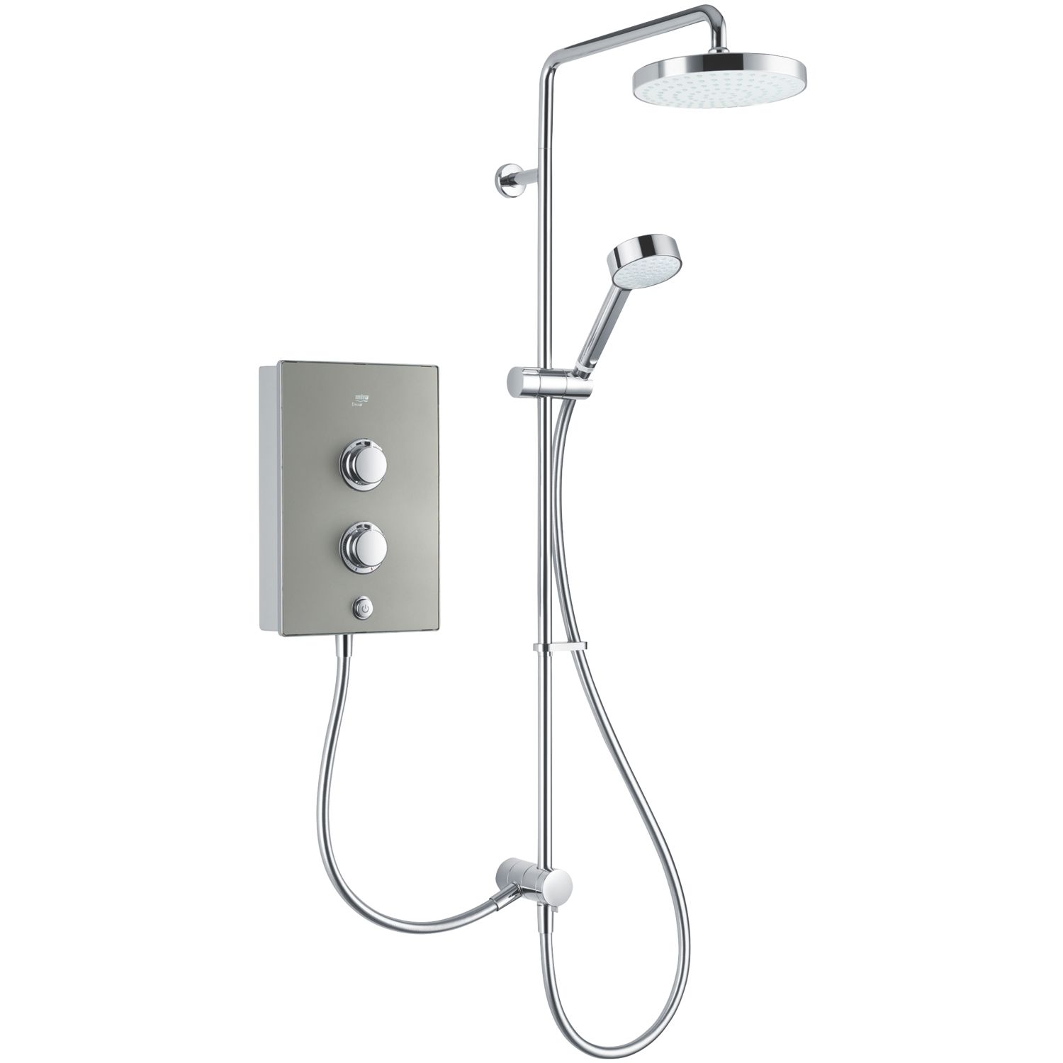 Mira Decor Dual Warm Silver 10.8kW Manual Electric Shower (476GV)
