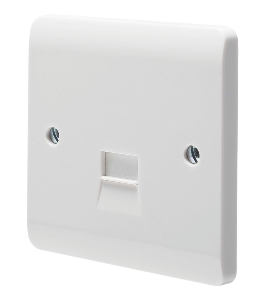 Crabtree Instinct 1-Gang Slave Telephone Socket White