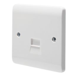 Crabtree Instinct 1-Gang Slave Telephone Socket White