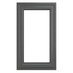 Crystal  Left-Hand Opening Clear Triple-Glazed Casement Anthracite on White uPVC Window 610mm x 820mm