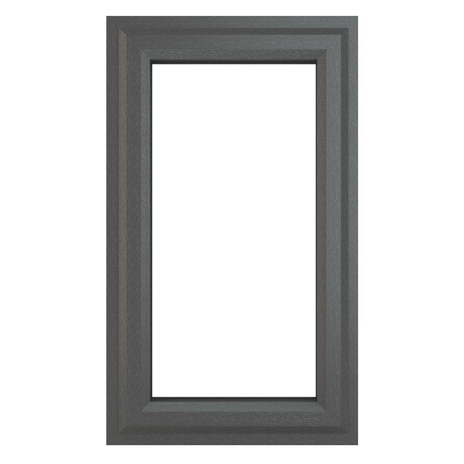 Crystal Left-Hand Opening Clear Triple-Glazed Casement Anthracite on White uPVC Window 610mm x 820mm (476JN)