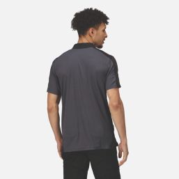 Regatta Contrast Coolweave Polo Shirt Seal Grey/Black Large 46" Chest