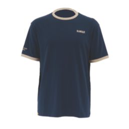 DEWALT Wilbury Short Sleeve T-Shirts Djion & Navy Large 42-44" Chest 2 Pack