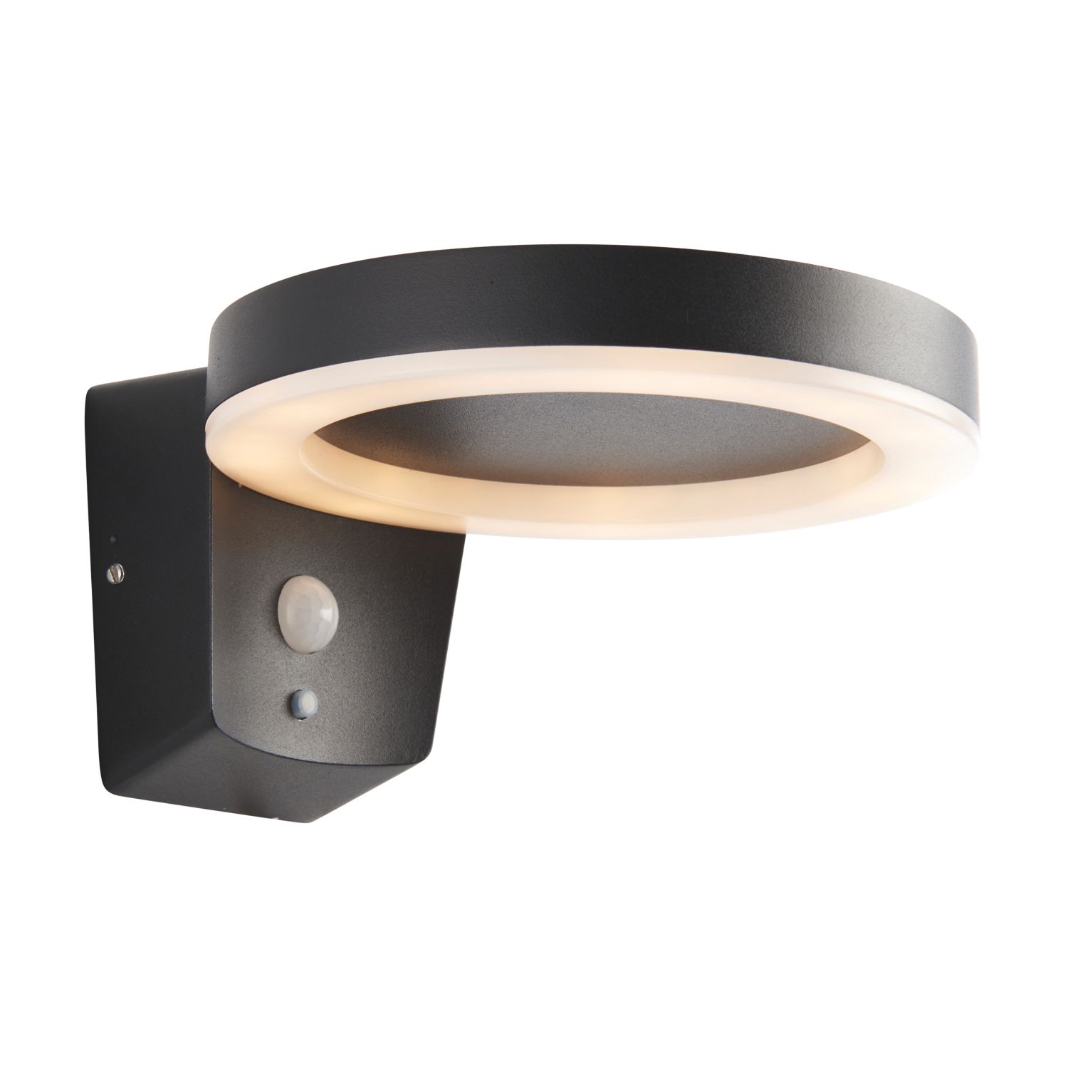 Saxby Aura Outdoor LED Solar Wall Light With PIR & Photocell Sensor Black 300lm (476RE)