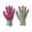 ClipGlove Warm 'n' Waterproof  Womens Polyester & Latex Gardening Gloves Pink / Mint Small