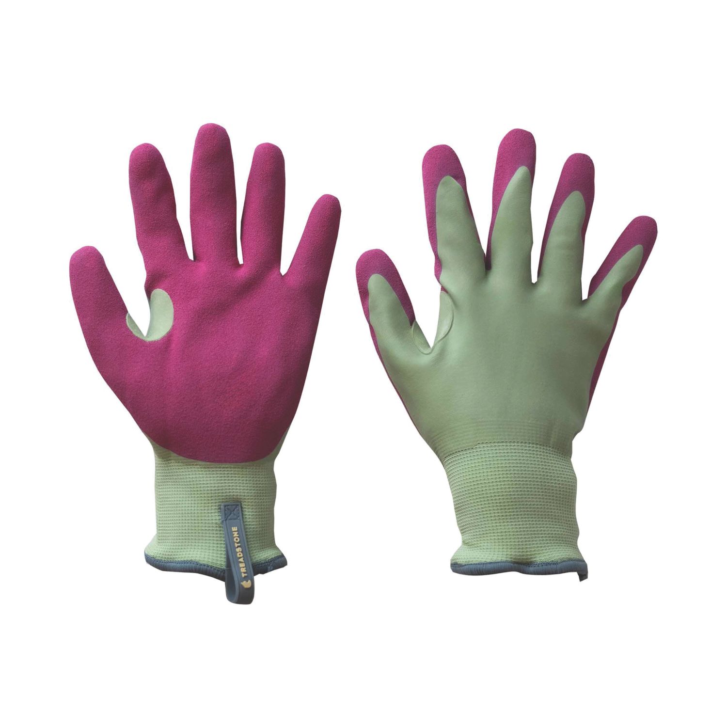 Clip Glove Womens Polyester & Latex Gardening Gloves Pink / Mint Small (476YE)
